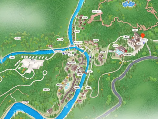 宜春结合景区手绘地图智慧导览和720全景技术，可以让景区更加“动”起来，为游客提供更加身临其境的导览体验。